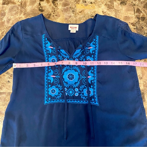 Mossimo dark blue peasant blouse size S - Picture 10 of 10